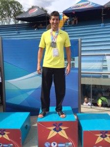 Ruben Gómez Pou en los juegos panamericanos de Medellin.
