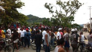 La protesta en Imbert, Puerto Plata.
