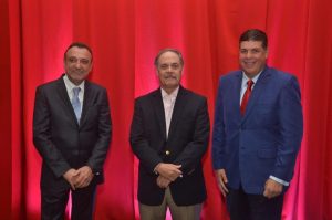 Marco Focardi, Osvaldo Oller y Sergio Nin.