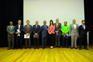 Especialistas que expusieron en el seminario sobre derecho de autor en el CCT-Indotel “Ing. Álvaro Nadal”.