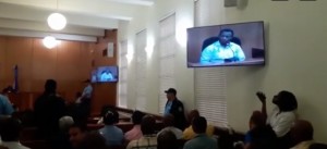 Blas habla en la audiencia de este jueves.
